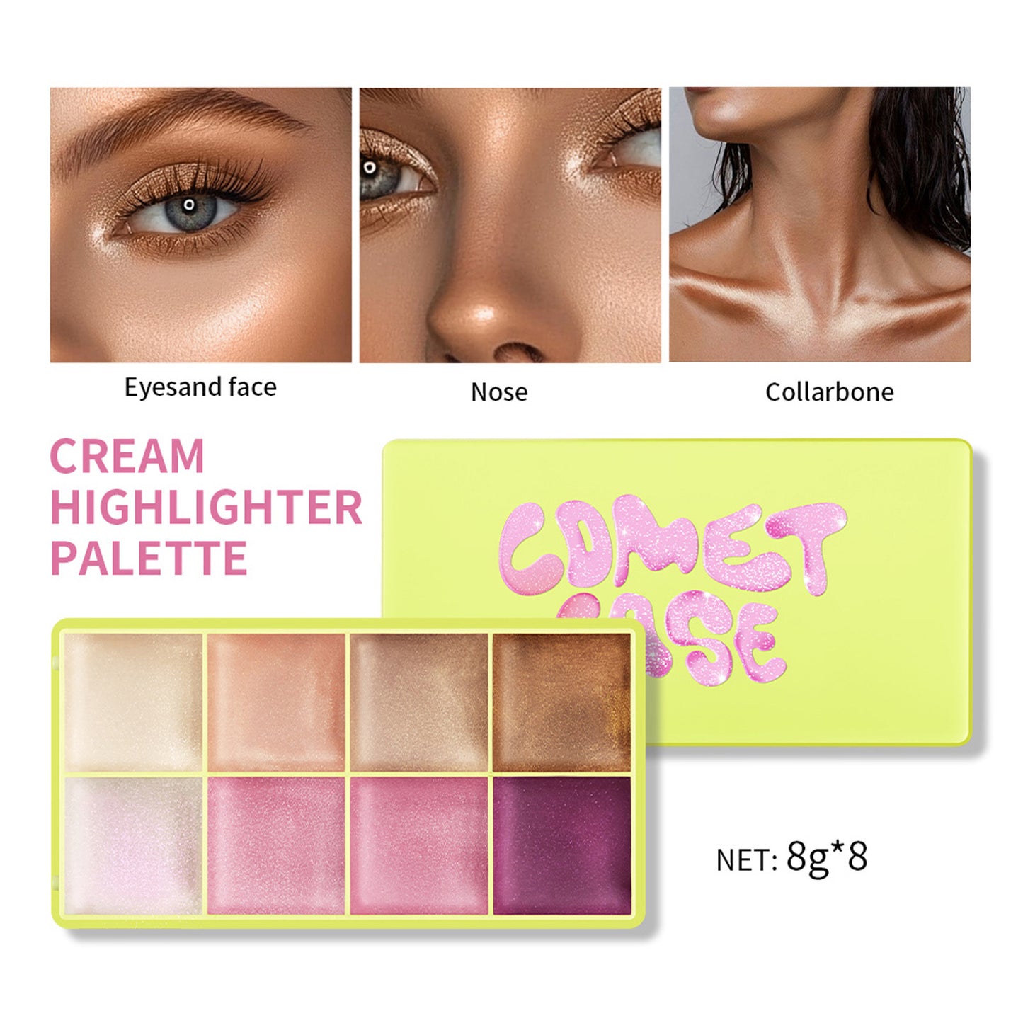 Brightening And Repairing 8 Colors Highlighting Powder