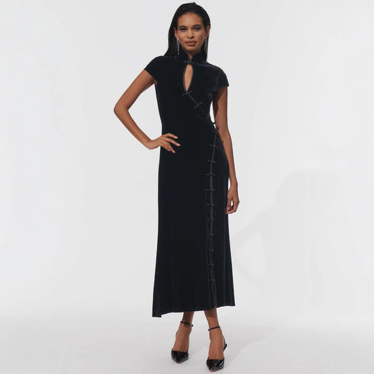 Elegant Figure-flattering Split Dress For Girls
