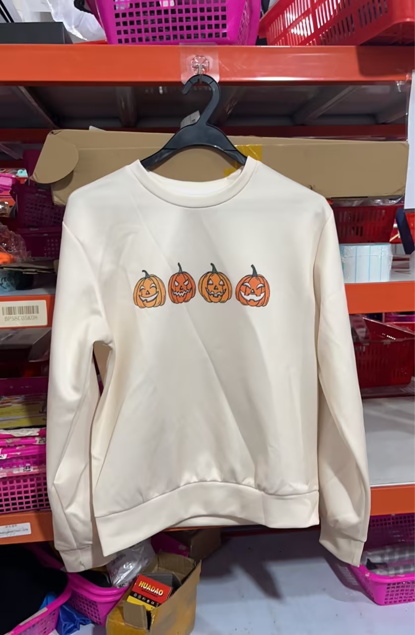 Halloween Ond Græskarhoved Sweater Sjovt Trykt Mode Fest Hættetrøje