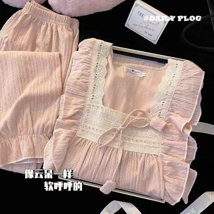 Women's Square-neck Short-sleeve Homewear Set