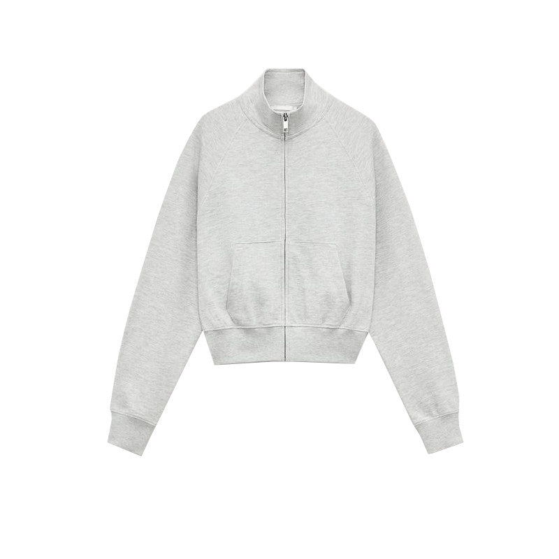 New Spring Stand Collar Zip Up Hoodie