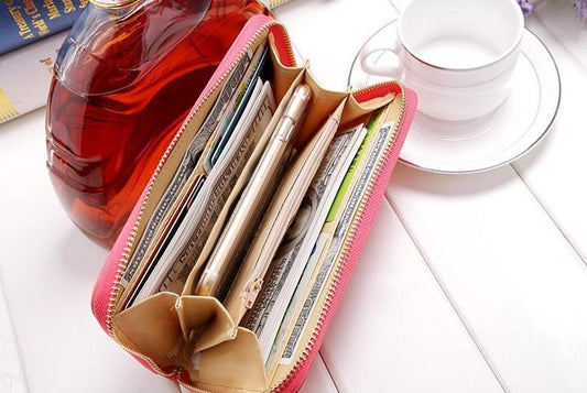 Ladies Wallet Handbag Solid Zipper Bag