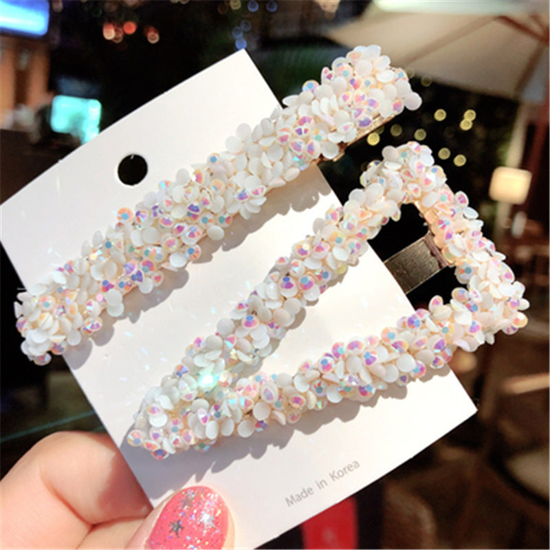 Super Flash Rhinestone Pearl Hairpin