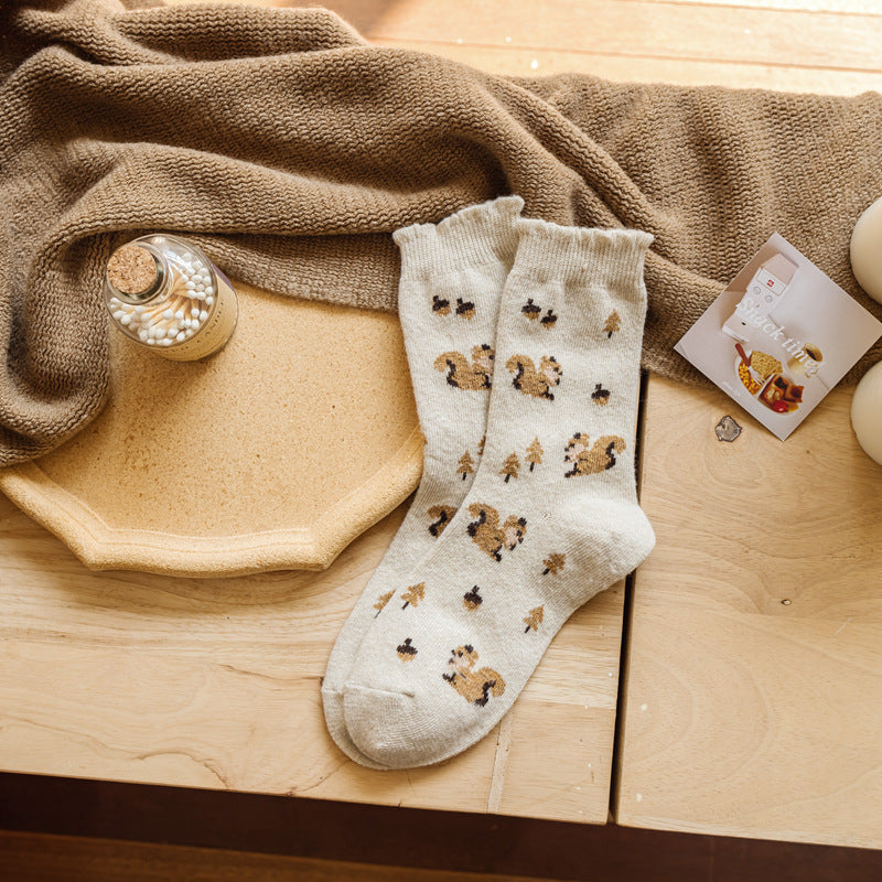 Sen Series Wool Socks New Style Thickened Retro And Lovely