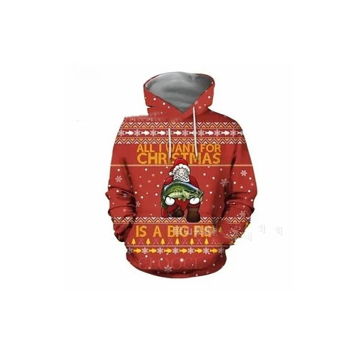 Christmas Men's And Women's Autumn And Winter Hooded Pullover