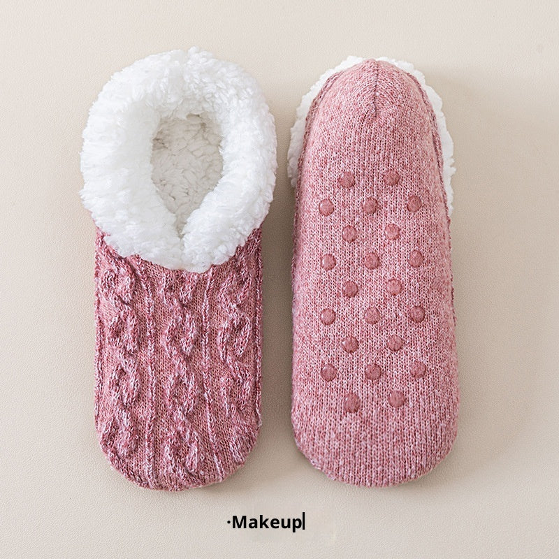 Fleece Lined Padded Warm Keeping Lamb Wool Socks