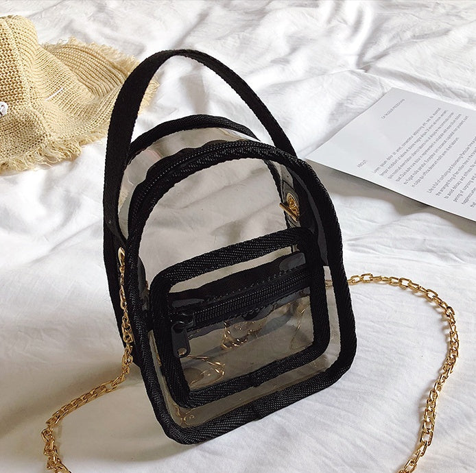 Casual wild jelly parent-child shoulder bag