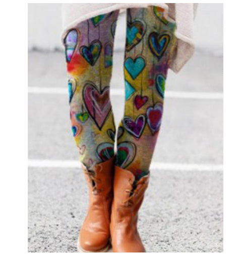 Printed Elasticated Slim-fit Bottom Trousers