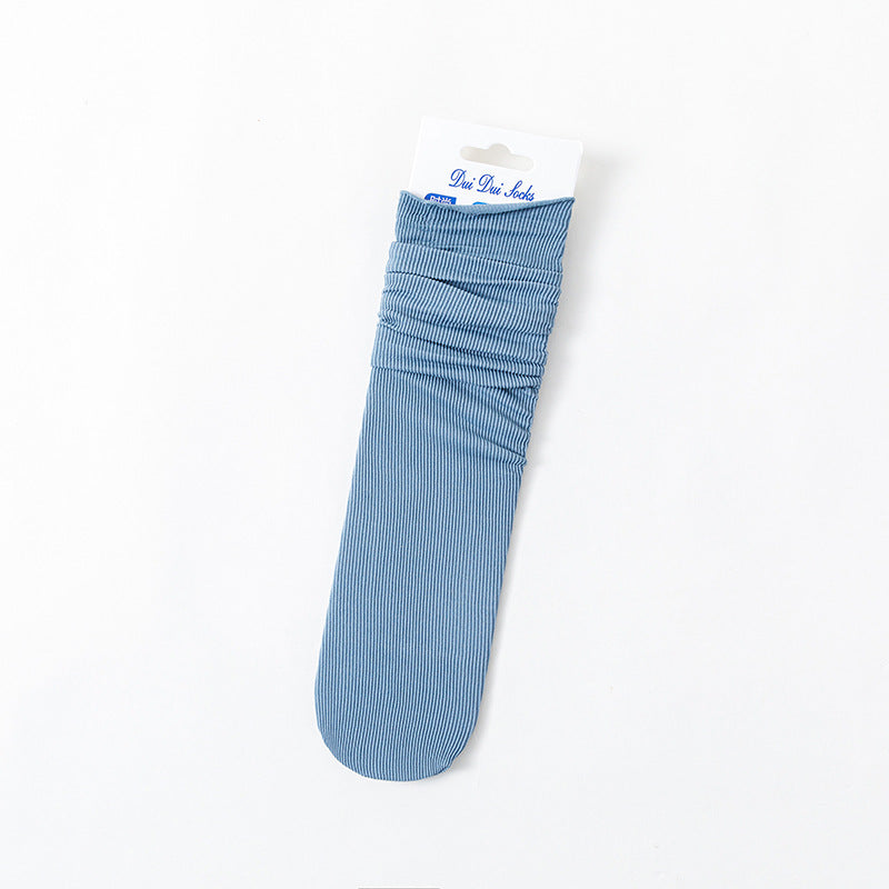 Ladies Velvet Solid Color Loose Mouth Socks