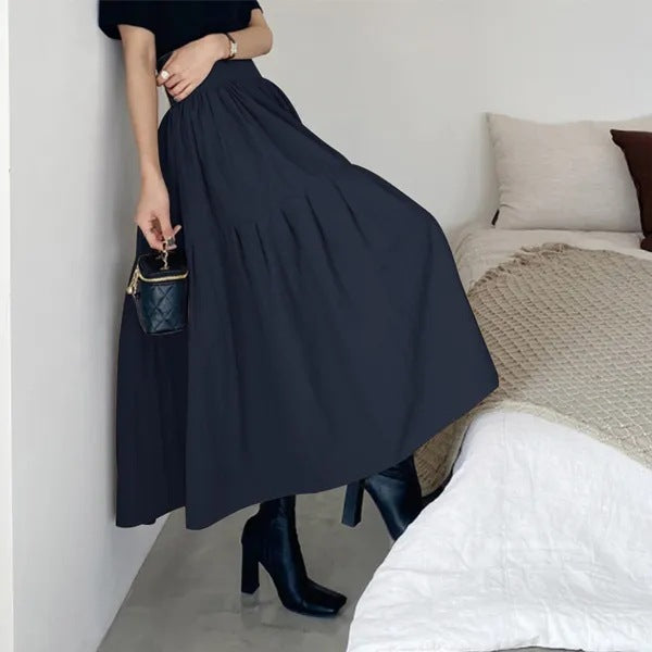 Women's Elastic Waist Fashion Pleated Loose Dress