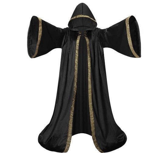 Medieval Halloween Cloak Character Hooded Sleeved Robe