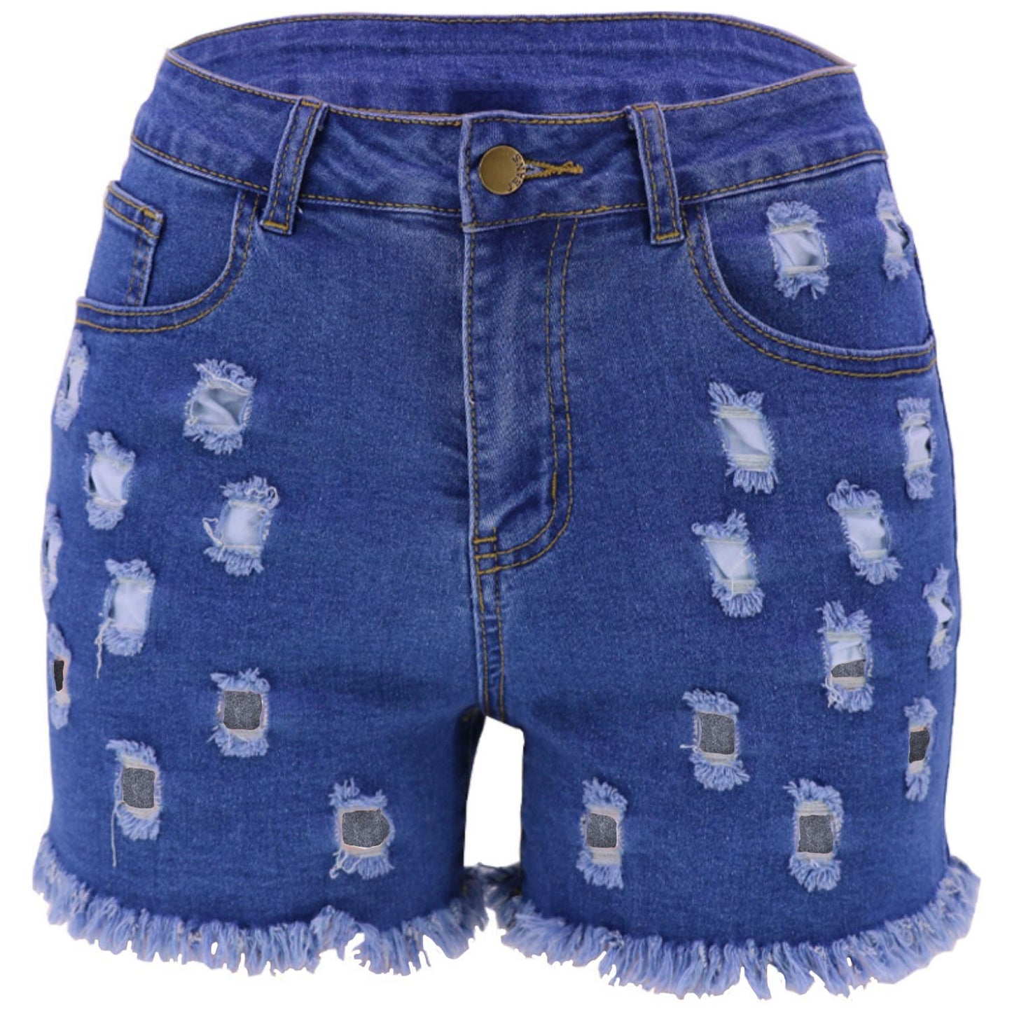 Womens Mid-rise High-elasticity High-quality Casual Shorts