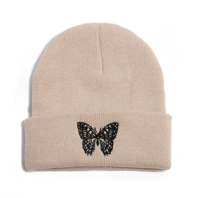 The New Butterfly Print Knitted Hat