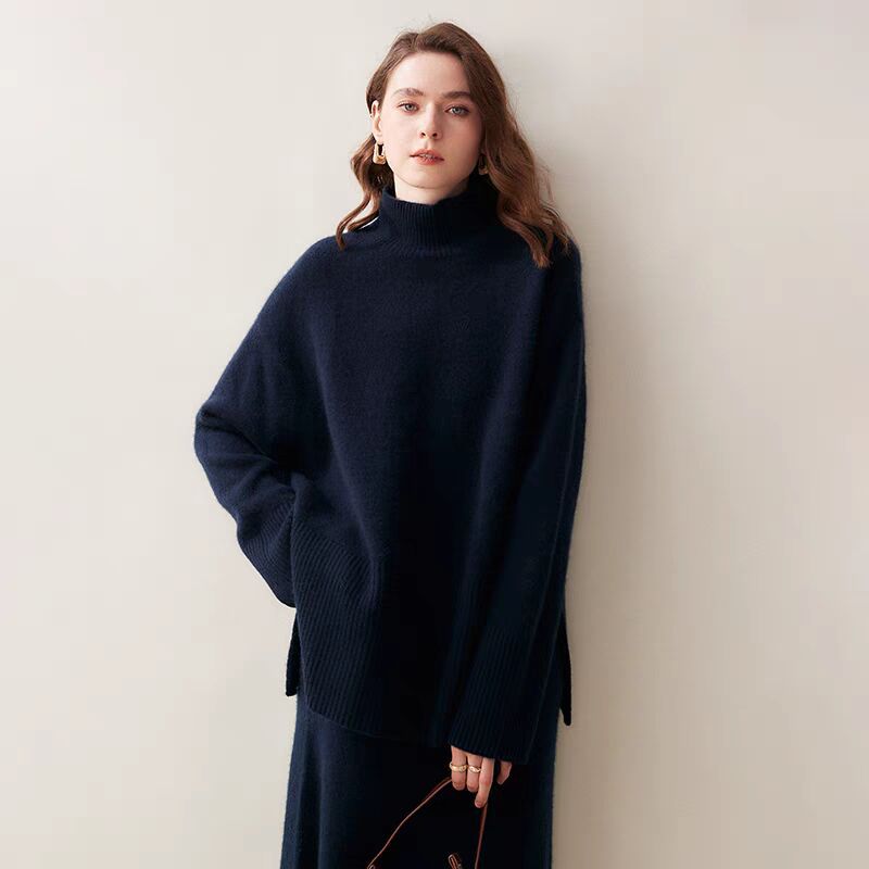 Women's Turtleneck Sweater Loose-fitting Comfortable Sweater
