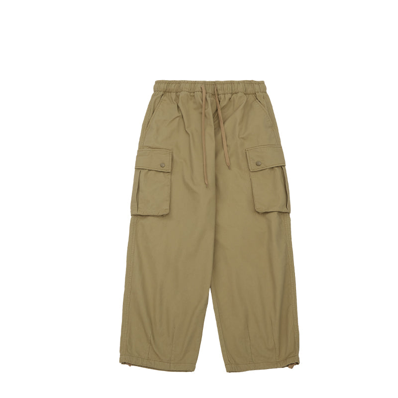 Men's Twill Wide Leg Loose Large Workwear With Pocket Paratrooper Pants