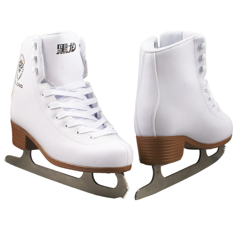 Flower Smooth Pattern Real Ice The Skating Shoes
