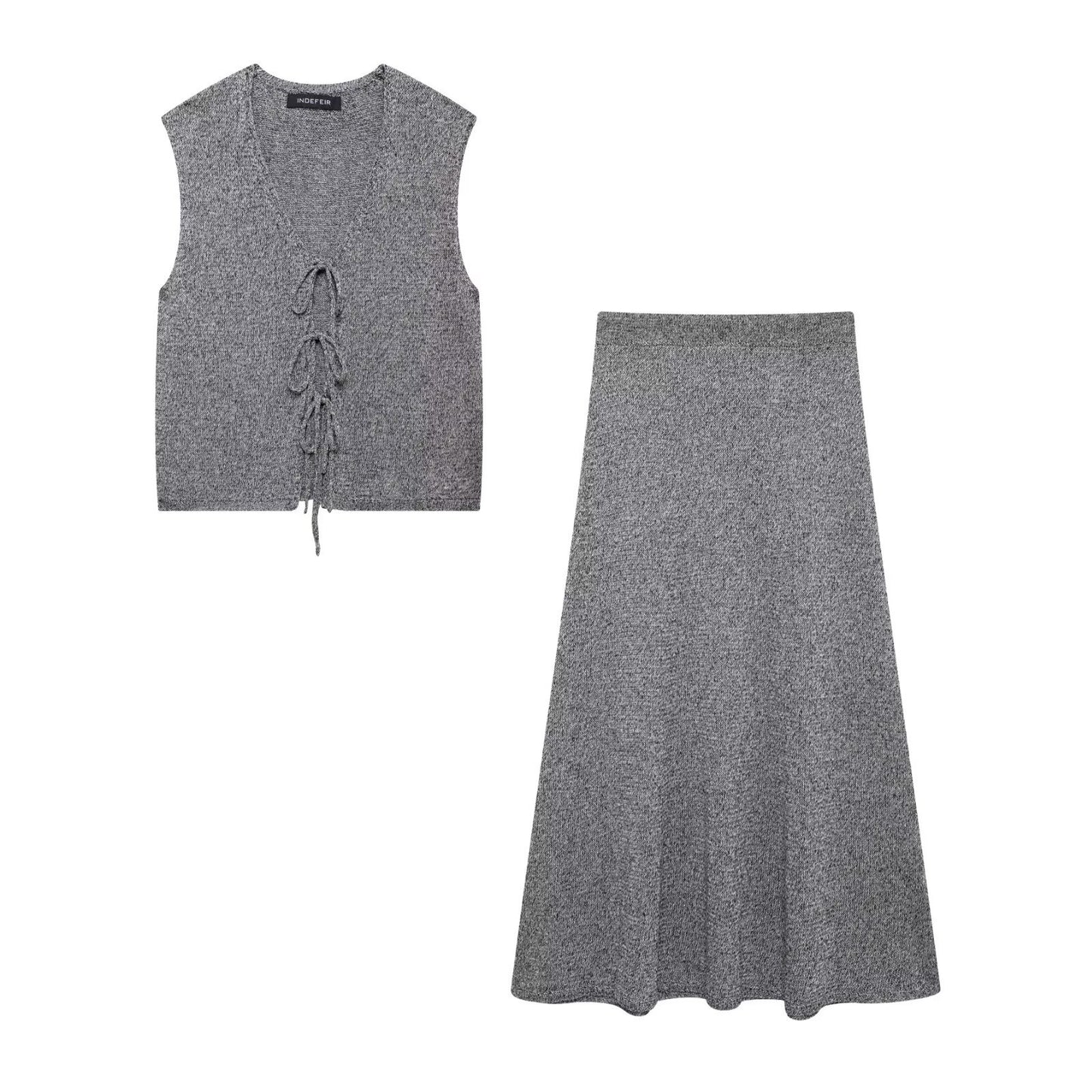 Women's European And American Knitted Vest Cardigan