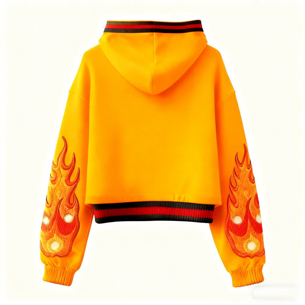 Trykt hættetrøje med abstrakt mønster Hætte sweatshirt til par