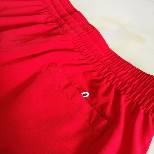 Summer Wine Red Solid Color Ladies Beach Pants