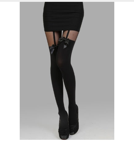 Fashion women's women's women's black sexy fish net pattern jacquard tights pantyhose women
