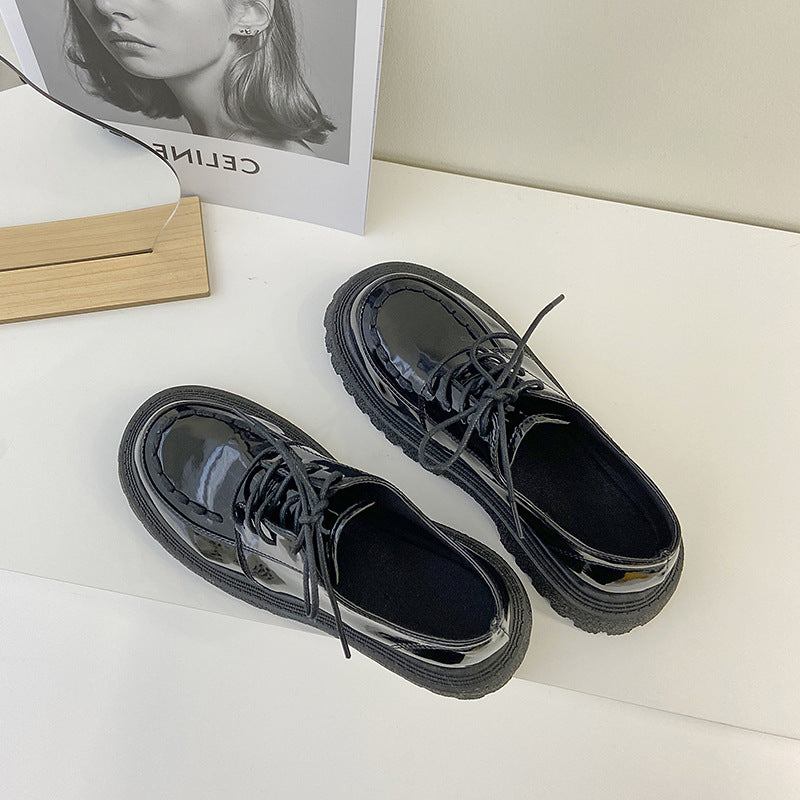 Thick-soled Casual Shoes Winter Lace Student Single