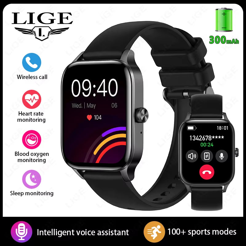 Fashion Smart Watch Women 1.85” HD Screen Custom Watch Face Women’S Health Monitor Watch Bluetooth Call Sports Smartwatches