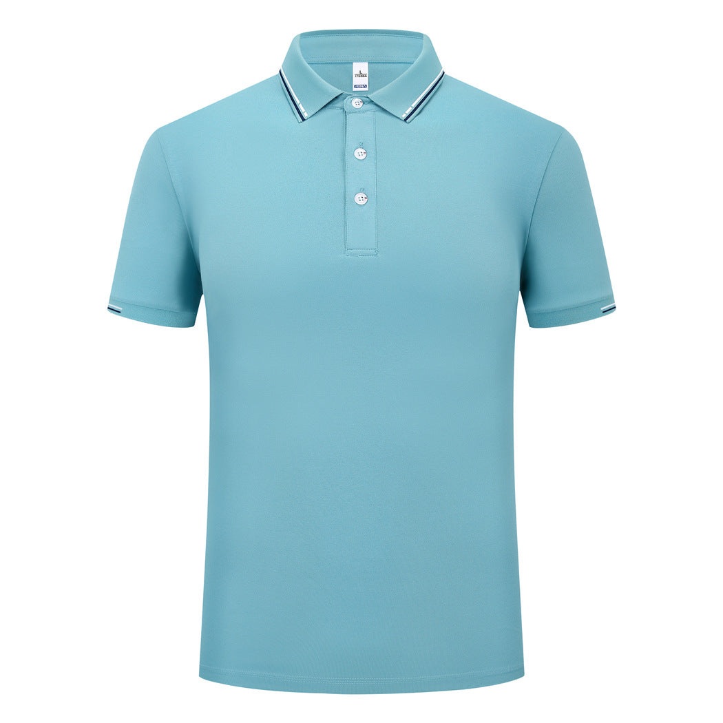 Washed Cotton Polo Shirt Short Sleeve Lapel