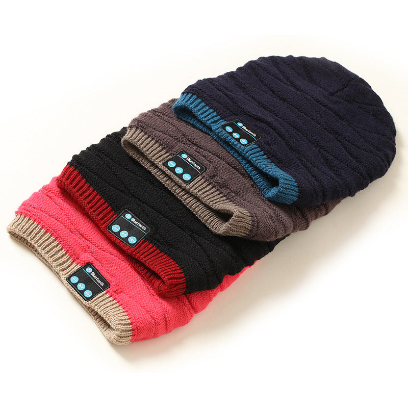 Wireless bluetooth headset cap knitting