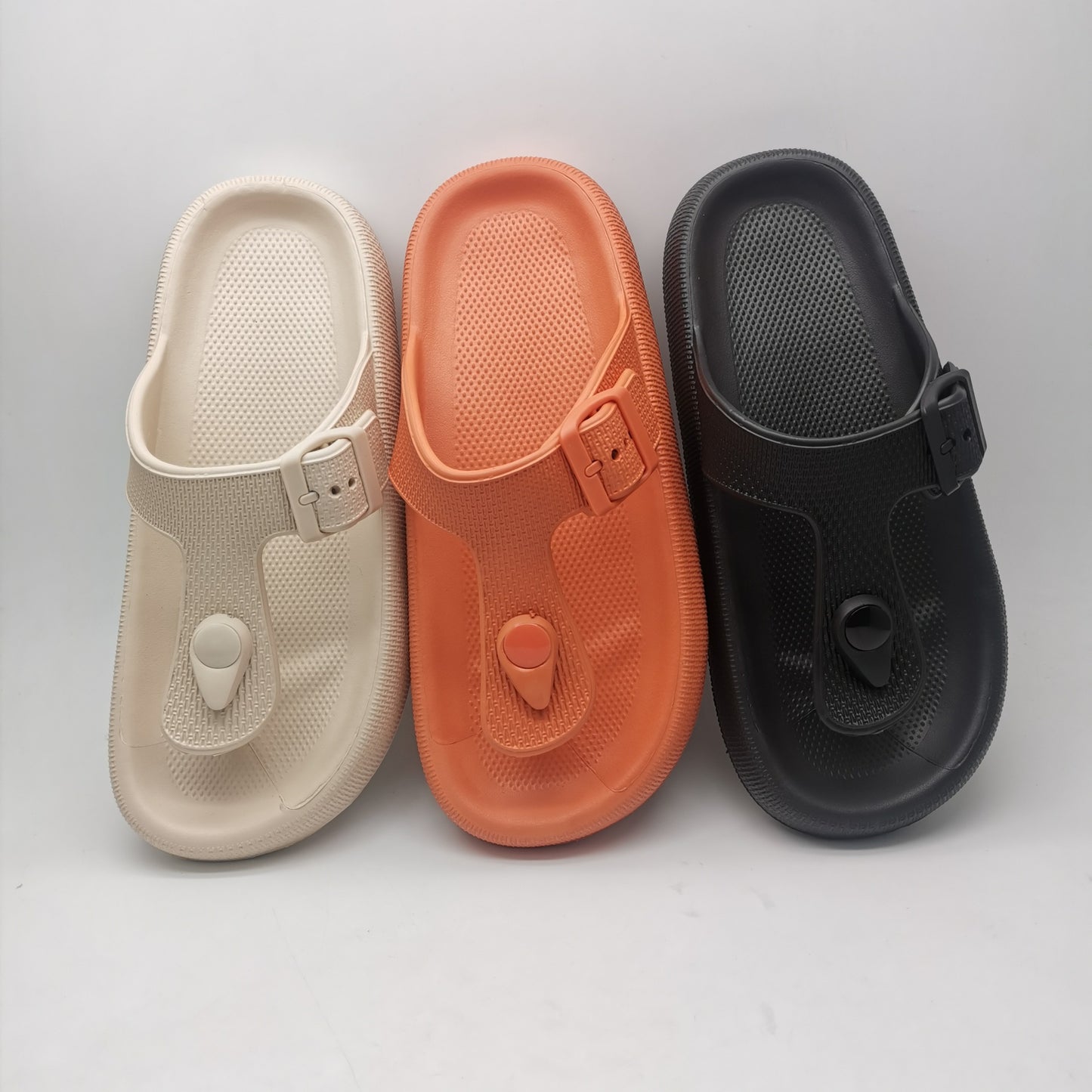 EVA spændeflip-flop mode skridsikre slip-on-sandaler udendørs dobbeltsidet strandsandal