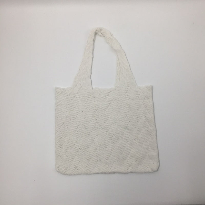 Knitted Casual Large Capacity Single Shoulder Bag