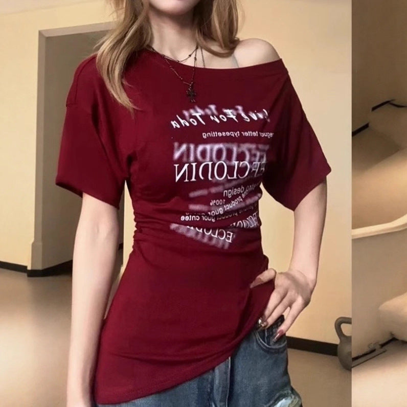 Unique Form-fitting Off Shoulder Top