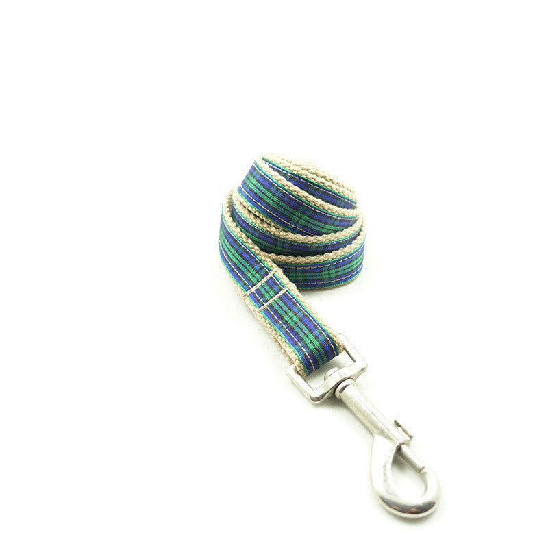 Green Checker Dog Chain