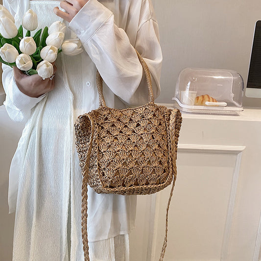 Vintage High-end Beach Resort Style Straw Woven Bag