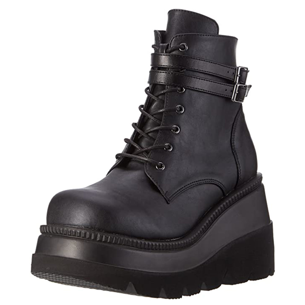 Women's Dark Gothic Wedge Platform Ankle Boots