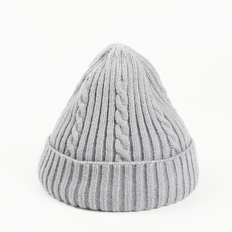 Autumn And Winter Fried Dough Twist Knitting Warm Wool Hat