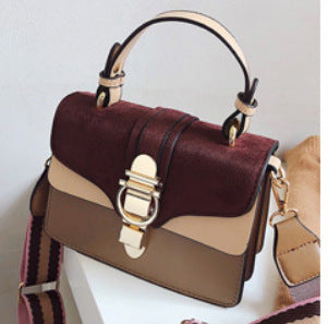 One shoulder retro matte small square bag