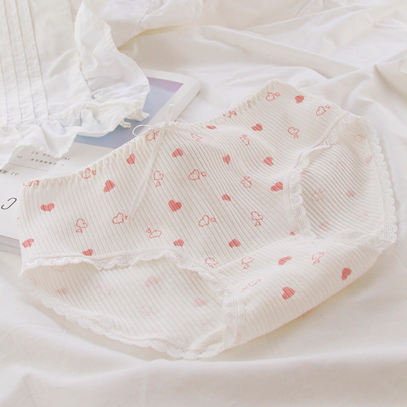 Comfortable Cotton Crotch Mid-waist Briefs
