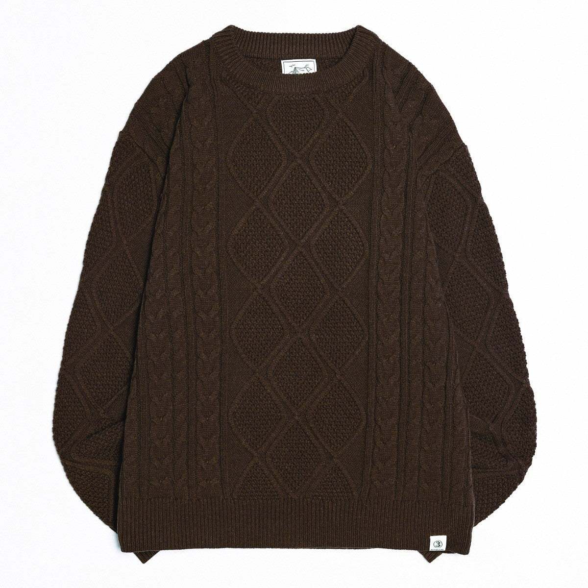 Retro Twist Knitted Sweater Men's Loose Round Neck Sweater