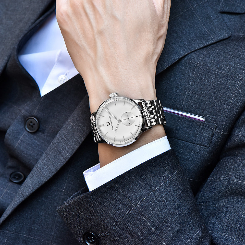 Bergani steel band quartz watch