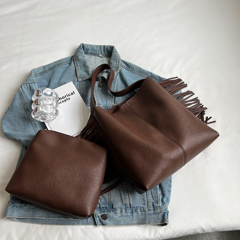 Women's Vintage Large Capacity Tote Shoulder Bag