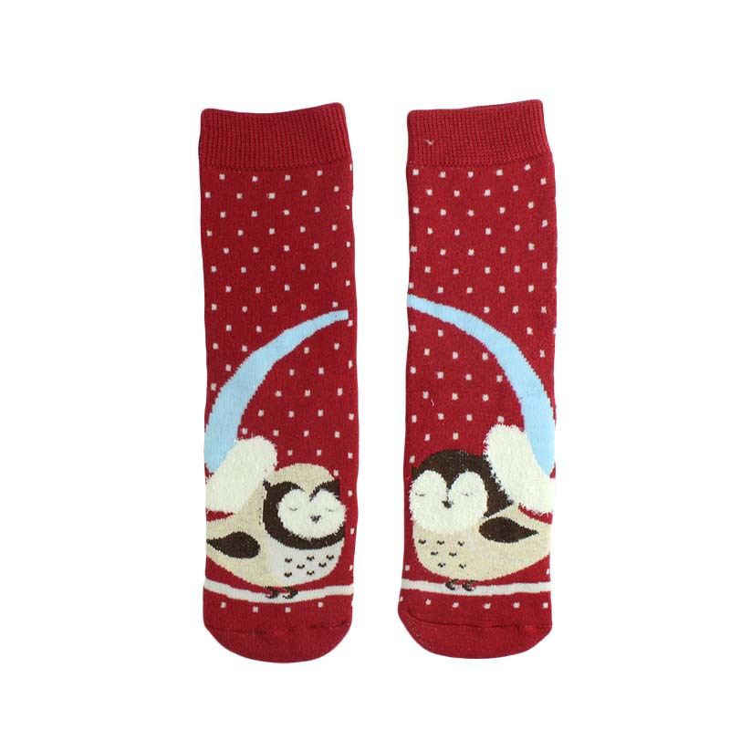 Cartoon Straight Terry Women's Socks Thickened And Warm