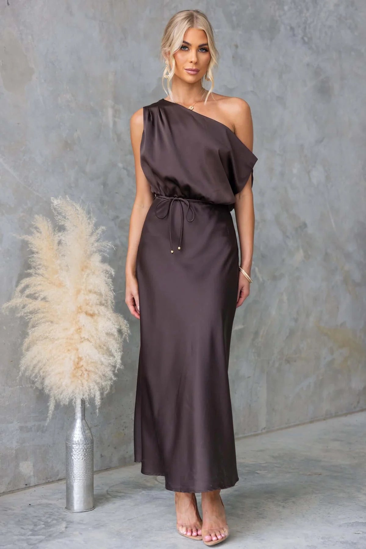 Off-Shoulder Sexy Solid Color Elegant Womens Dress