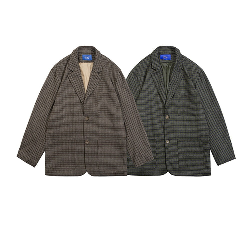 College Style Fine Plaid Suit
