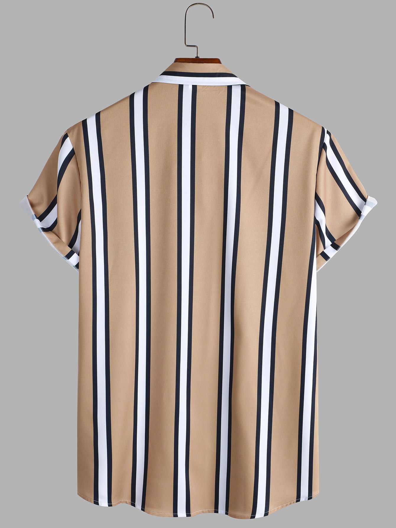 Striped Shirt Men's Casual Short Sleeves