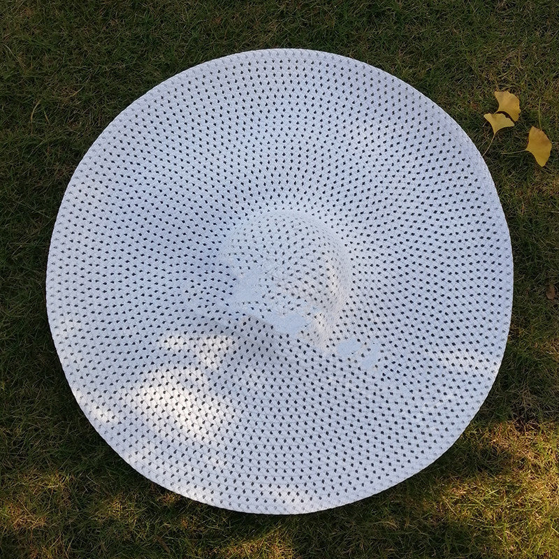 Big Brim Folding Straw Hat Sunshade 70cm