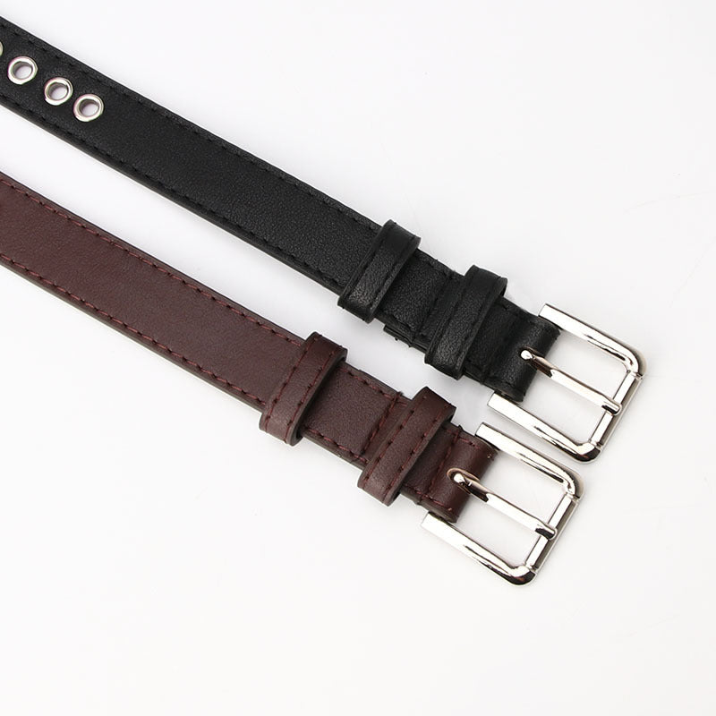 New metal whole eye belt ladies belt