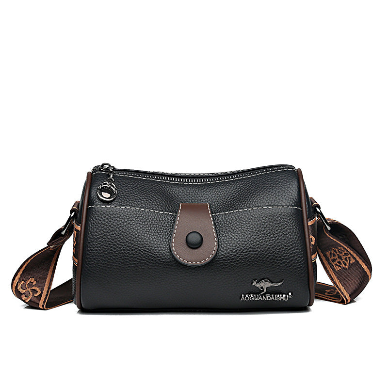 Retro Minimalist Crossbody-taske i læder til kvinder
