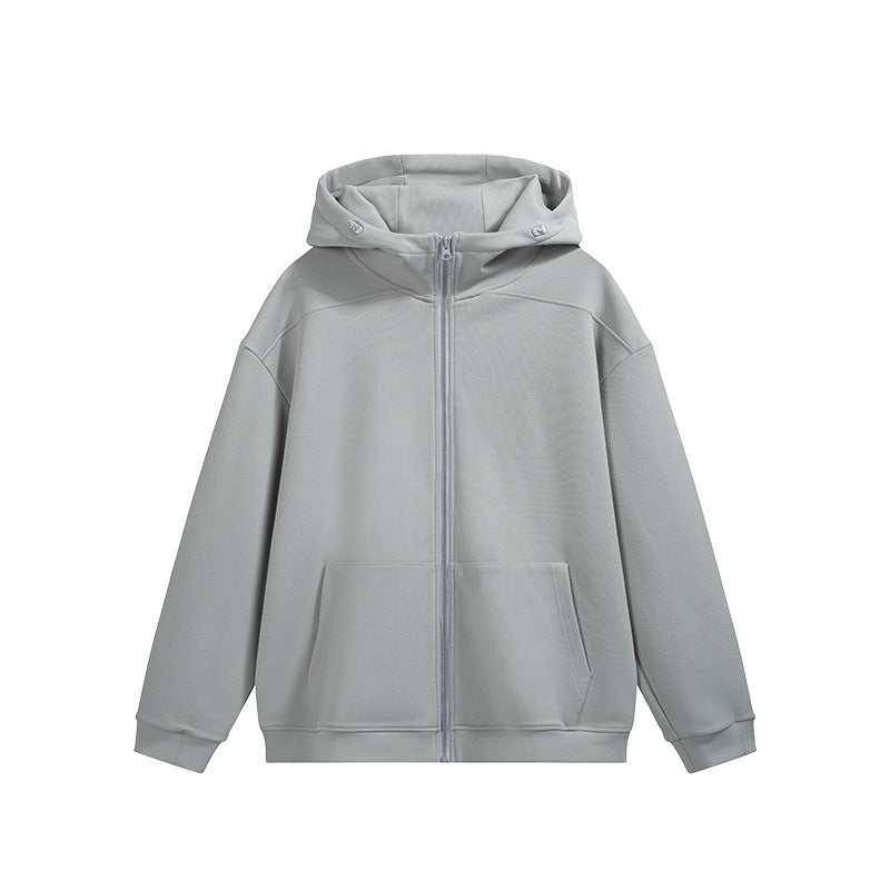 Smart Temperature Control Velvet Zipper Hooded Jacket