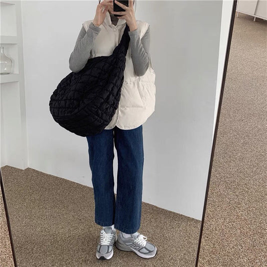 Pleated Casual Cool Shoulder Messenger Bag