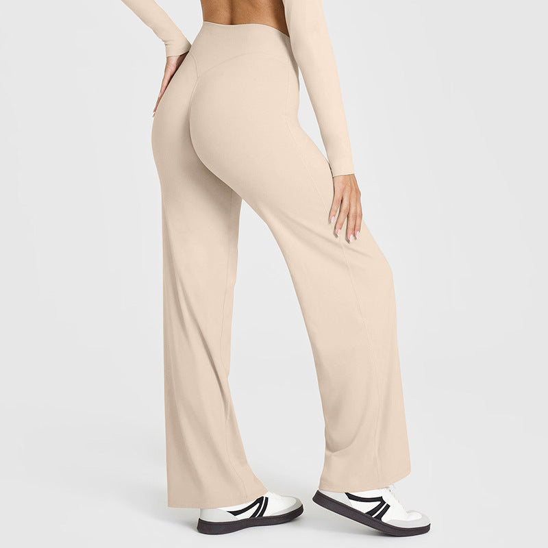 Yoga Pants Women's Thin High Waist Straight Pants